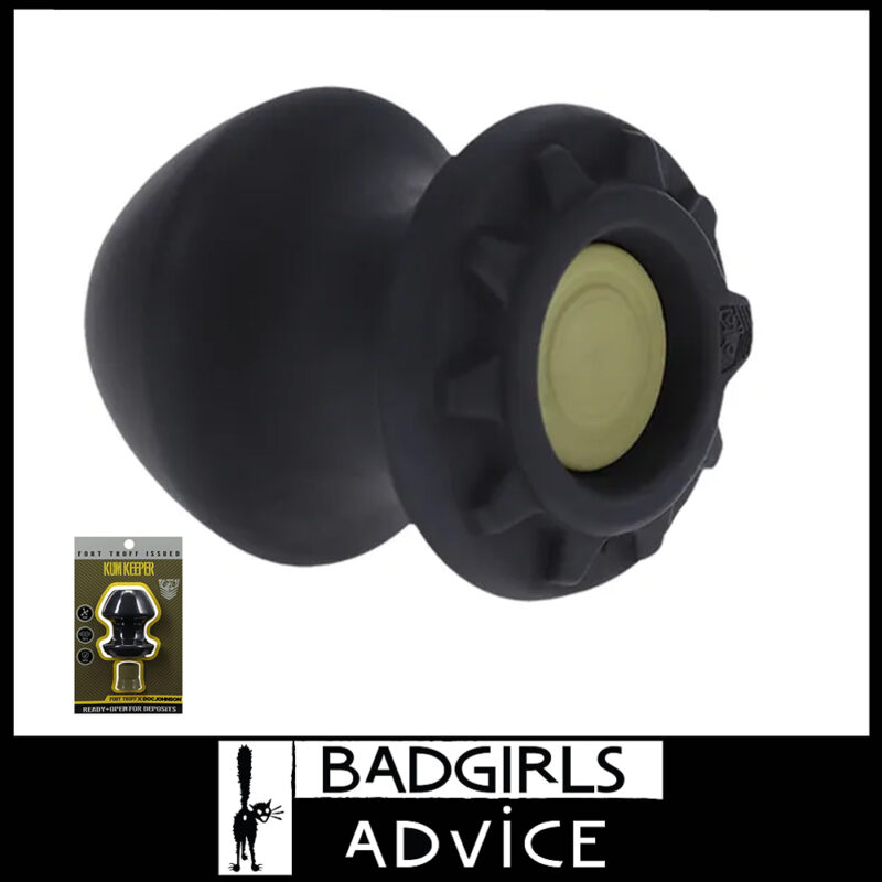 Doc Johnson | Fort Troff | Kum Keeper | Niche Anal Plug With Stopper | Medium Silicone Black