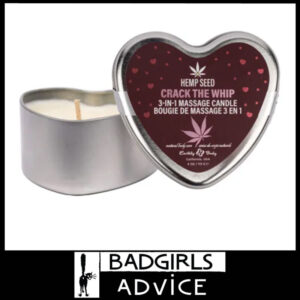 EB Hemp Seed 3 in 1 Massage Candle Crack Rose Violet Petals Amber 113g
