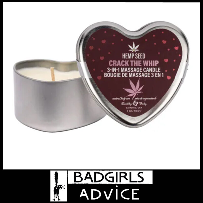 EB Hemp Seed 3 in 1 Massage Candle Crack Rose Violet Petals Amber 113g