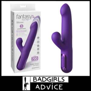 Fantasy For Her Super SoniX Thruster 22cm Usb Shuddering Vibrating Licking Waterproof Purple