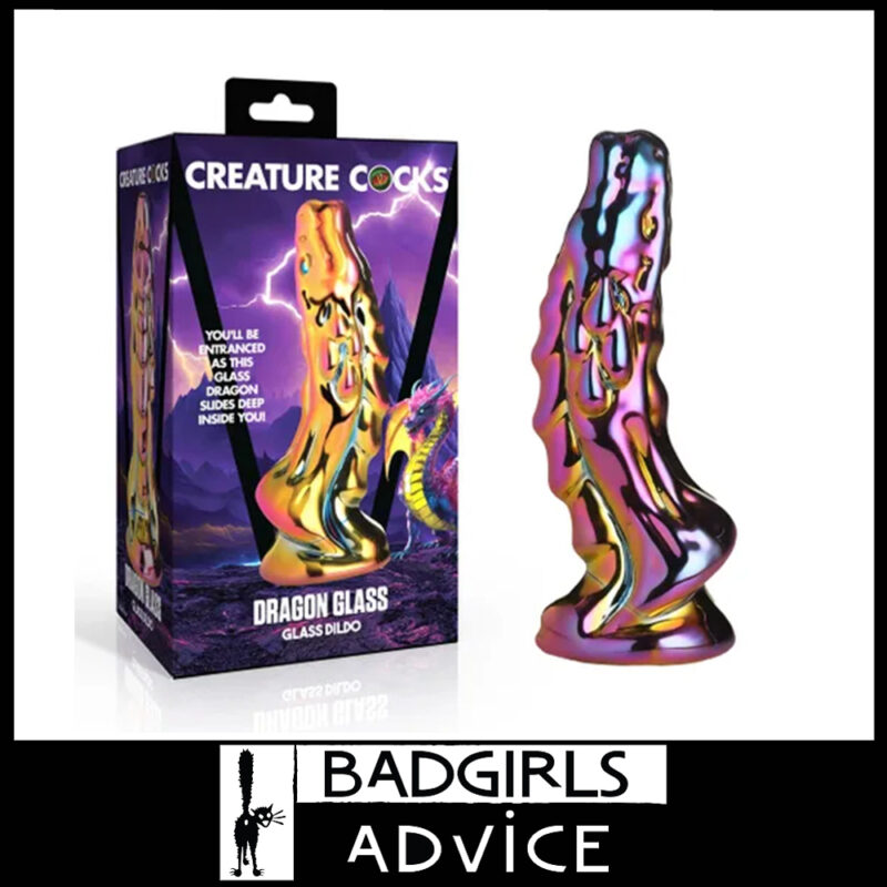 Creature Cocks | Dragon Glass Plug Iridescent Metallic 15.7cm x 2.5cm to 5.1cm Widest Insert