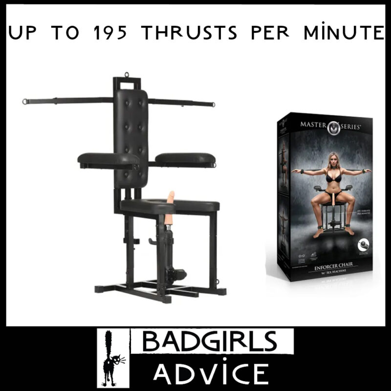 Master Series | Enforcer Chair Sex Machine 30kg Sex Dungeon Rapid Thrust Dildo Vac U Lock