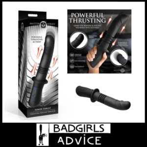 Master Series | Power Thrust Penis Dildo Suction Cup 21 Levels + Turbo 28.4cm Total Black