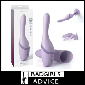 JimmyJane | Hello Bang Vibrator 10 Speeds Massage Gun Thrusts 7 Levels Heats 27cm Suction Purple