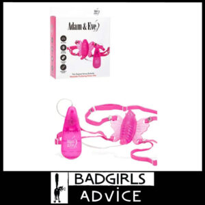 Adam & Eve | Vibrator The Original Venus 7.6cm Butterfly Strap On Clit Sex Toy Battery Tpr Pink