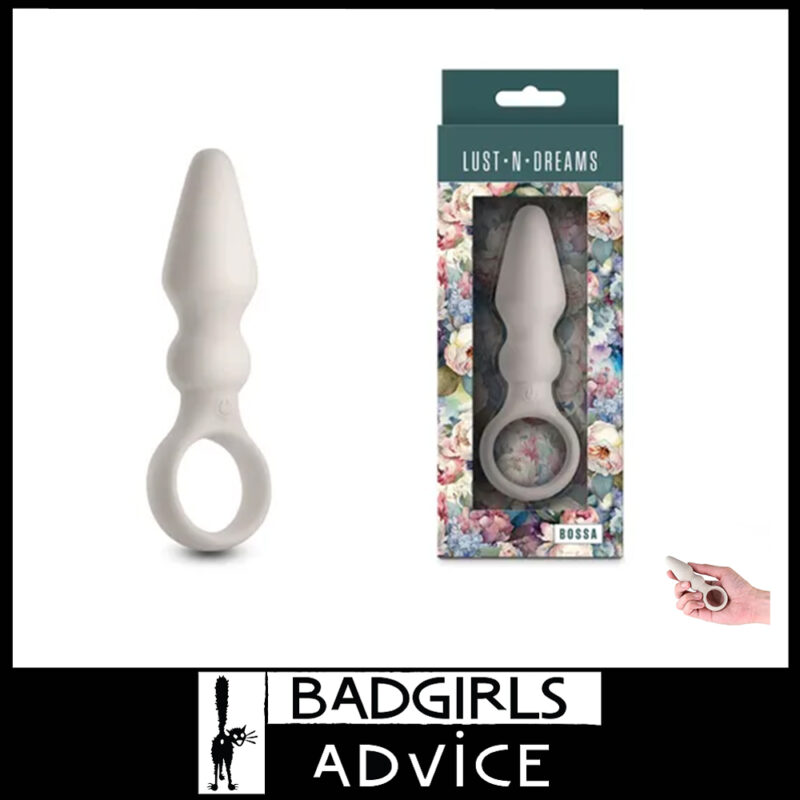 Lust-n-Dreams | Anal Plug Vibrator 8.2cm x 3cm Insert 21 Levels Pulsating Bossa Fog Beige