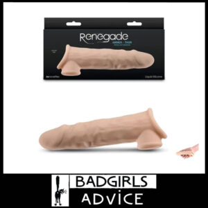Renegade Annex | Thin | Penis Extender Sleeve Softy Stretchy 19.4cm Liquid Silicone Flesh