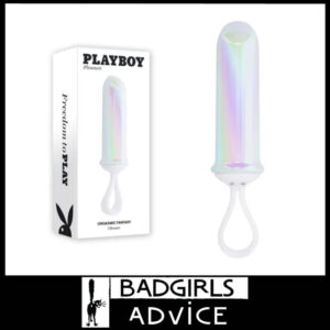 Playboy Pleasure | Bullet Vibrator Orgasmic Fantasy Hard Feel 9 Speeds 8.3cm Insert Pearl White