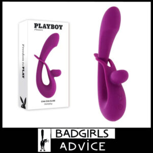Playboy Pleasure | Vibrator Rabbit Cha Cha Slide 2 Motor 8" Usb 8 Speeds Waterproof Silicone Purple