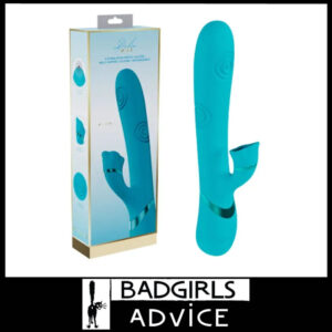 VIVE | Fiore Vibrator Rabbit 3 Motors Air Wave Suction 25cm 10 Speeds Tapping G Spot Silicone Blue