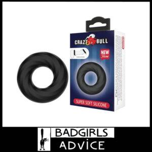 Crazy Bull | Cock Ring Stretchy Comfortable Penis Ring Suits up to 1.5" Cock Black Silicone