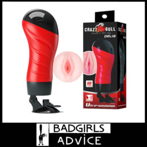 Crazy Bull | Masturbator Delia Battery 12 Speed Vibrating Pussy Stroker 28.3cm Tpr Beige