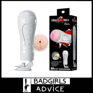 Crazy Bull | Masturbator Flora Hands Free Suction Cup Pussy Stroker 28.3cm Tpr Beige
