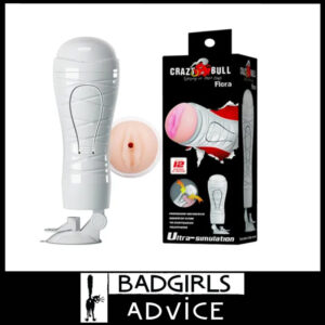 Crazy Bull | Masturbator Flora Usb12 Speed Vibrating Mounted Stroker 28.3cm Tpr Beige