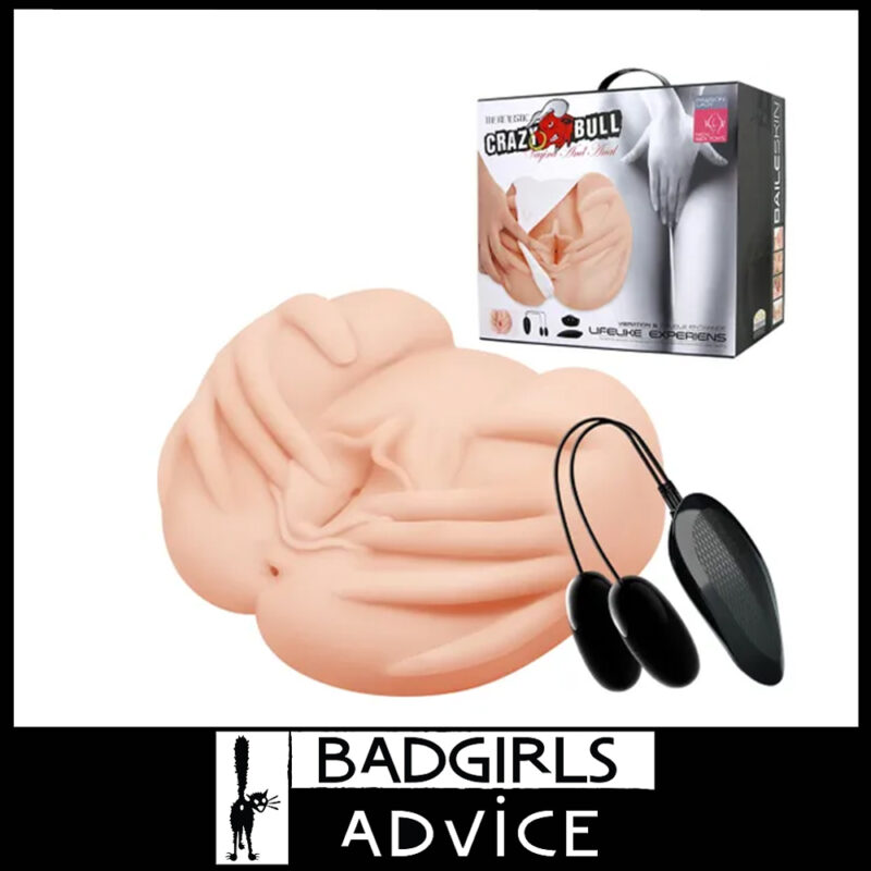 Crazy Bull | Masturbator Battery 1.87kg Vibrating Spread 21cm Torso Tpr Beige