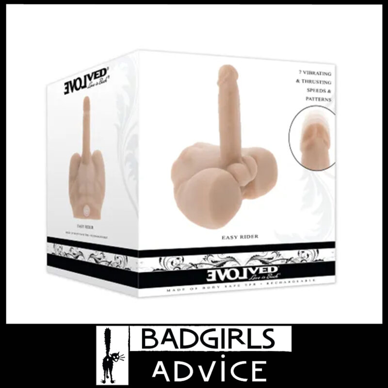 Evolved | Easy Rider Usb 7 Vibrating 7 Thrusting 24cm Chunky Tpr Waterproof Beige