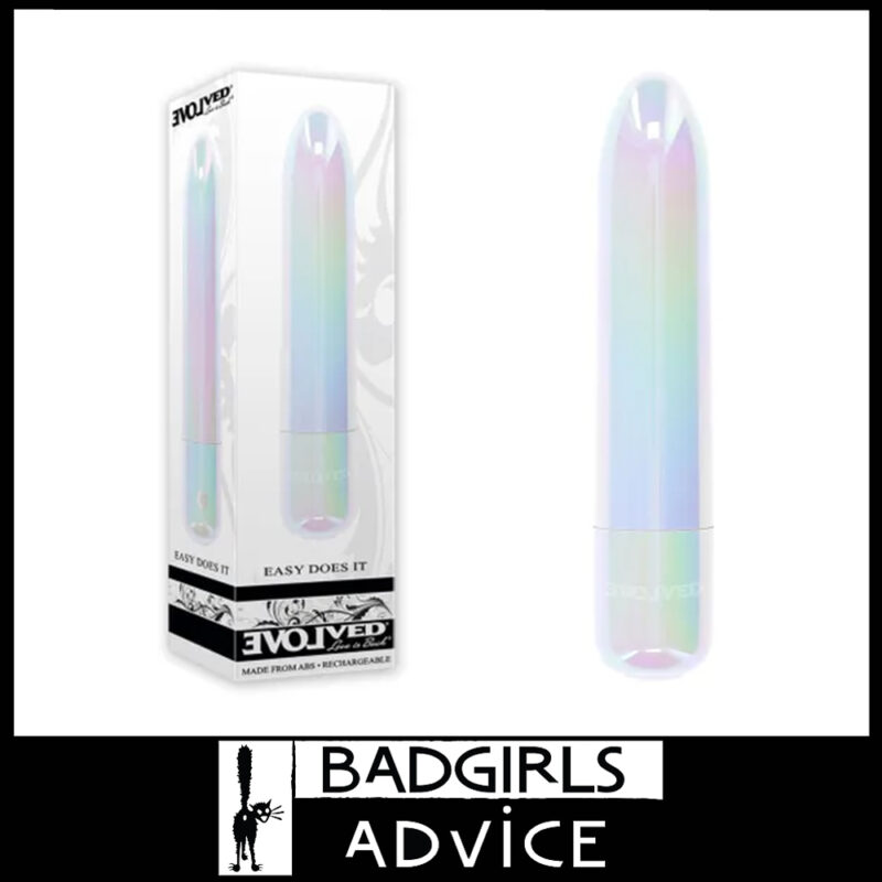 Evolved | Vibrator 10 Speed Easy Does It Hard Flat Tip Usb Bullet Iridescent 10cm Clitoris Sex Toy Pearl White