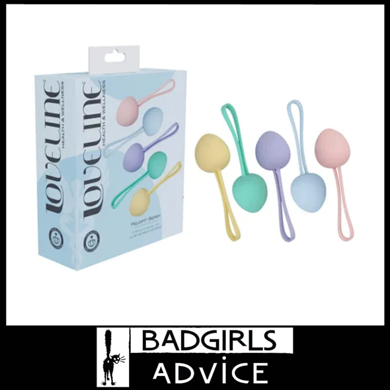 Loveline | Kegel Balls PelviFit 4 Set Weighted 36g 44g 73g 112g 12.8cm x 3.2cm Silicone Berry Shaped Pastels