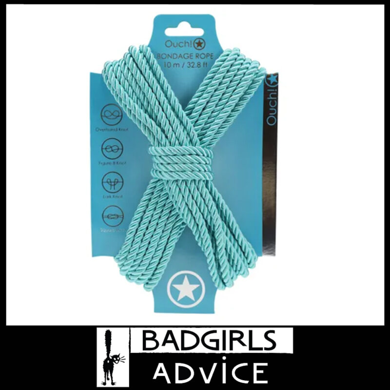 OUCH! | Bondage Rope Silky Smooth 10 Metres 40% Polyester + 60% Cotton Blue
