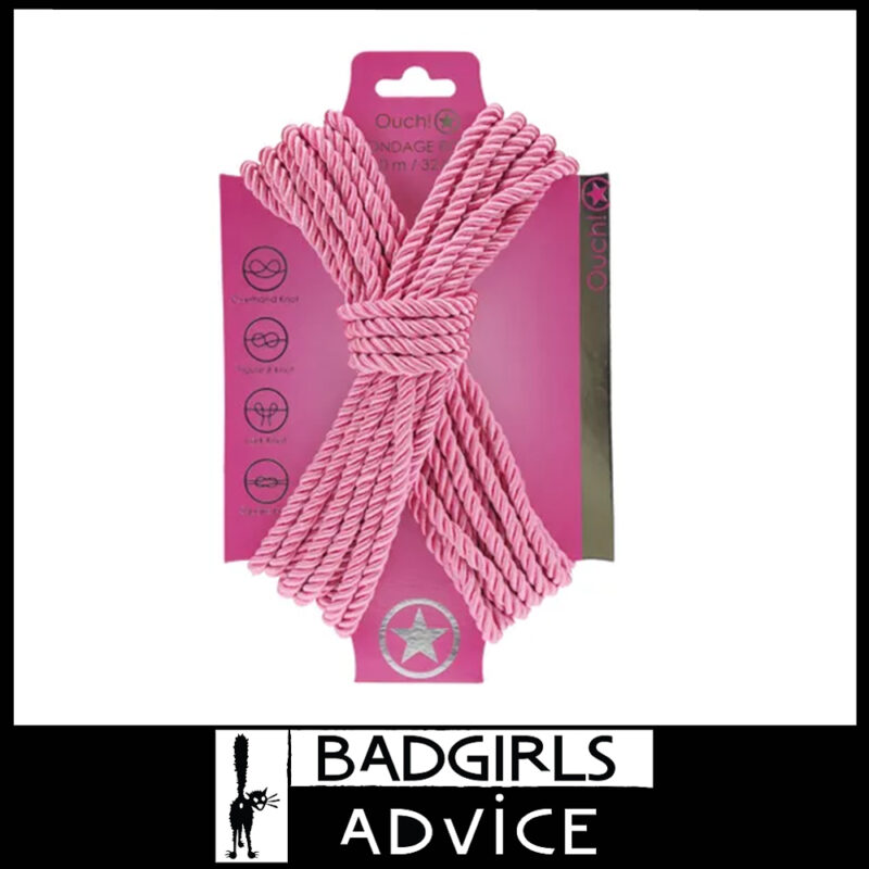 OUCH! | Bondage Rope Silky Smooth 10 Metres 40% Polyester + 60% Cotton Pink