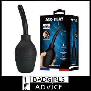 Mr Play | Anal Douche 310ml Large Capacity Small Tip Bulb Squeeze Anal Enema Tool Black