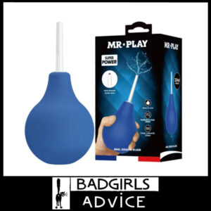 Mr Play | Anal Douche 224ml Medium Capacity Small Tip Bulb Squeeze Anal Enema Tool Blue