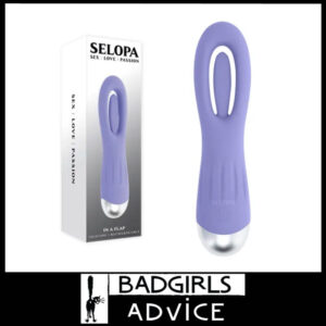 Selopa | Vibrator In A Flap 10 Levels Moving Clit Thumper Action 15cm Waterproof Purple