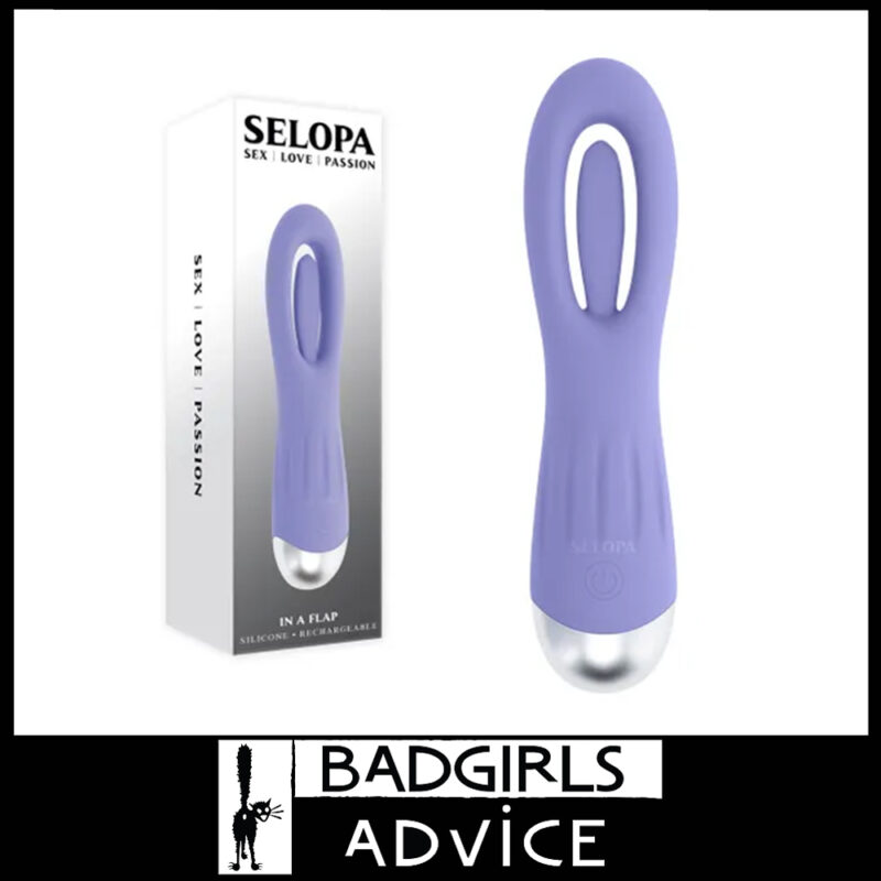 Selopa | Vibrator In A Flap 10 Levels Moving Clit Thumper Action 15cm Waterproof Purple