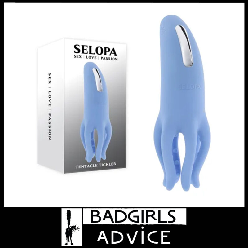 Selopa | Male Stroker Tentacle Tickler Usb 10 Vibrating Penis Head Tease 4.5cm Deep Blue