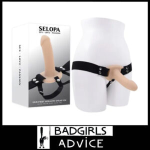 Selopa | Our First Hollow Silicone Strap On 16.3cm Suits 61cm -122cm Waist Beige