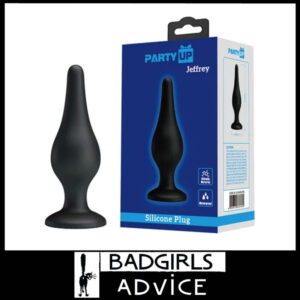 Party Up | Anal Plug Jeffrey Butt Plug Suction Cup 14cm x 4.5cm Silicone Black