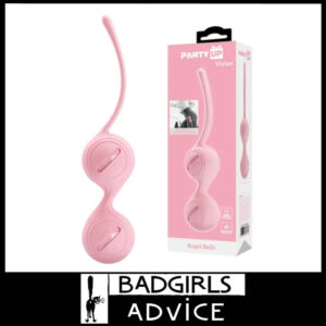 Party Up | Vivian Kegel Balls Weighted Wobbling 16.3cm x 3.3cm Silicone 97g - Pink