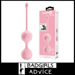 Party Up | Kegel Balls Rebecca 91g Wobbling Pelvic Floor Exerciser 16cm x 3.2cm Silicone - Pink