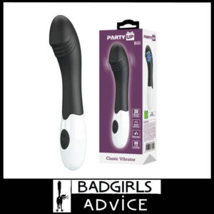 For a sleek and stylish vibrator that will keep you satisfied well into the night, try out this classic vibe from PARTY UP. This toy has a simple smooth shape and a slightly bulbous, rounded head for further stimulation. It offers an amazing 30 function vibrator that includes various vibe intensities and pulsation patterns for your pleasure. This purple vibrating sex toy is perfect for masturbation, foreplay and even during sex. It is completely waterproof so you can safely use this toy in the tub or the shower. For a high quality sex toy, choose this classic vibrator. - 30 Vibration Functions - Length: 19 cm - Width: 3.2 cm - Weight: 110 grams - Waterproof - Silicone material - Requires 2 AAA batteries
