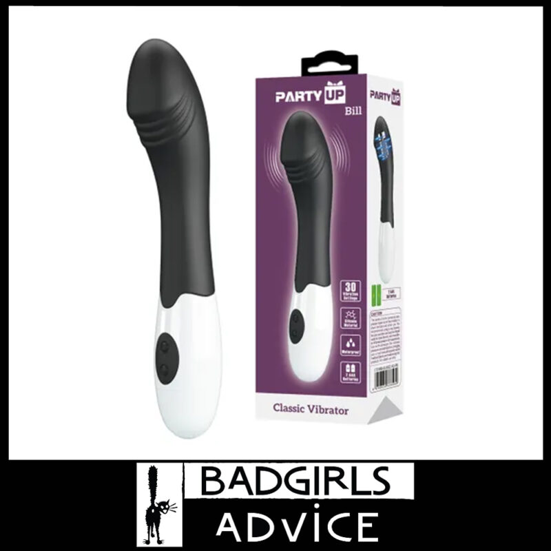 For a sleek and stylish vibrator that will keep you satisfied well into the night, try out this classic vibe from PARTY UP. This toy has a simple smooth shape and a slightly bulbous, rounded head for further stimulation. It offers an amazing 30 function vibrator that includes various vibe intensities and pulsation patterns for your pleasure. This purple vibrating sex toy is perfect for masturbation, foreplay and even during sex. It is completely waterproof so you can safely use this toy in the tub or the shower. For a high quality sex toy, choose this classic vibrator. - 30 Vibration Functions - Length: 19 cm - Width: 3.2 cm - Weight: 110 grams - Waterproof - Silicone material - Requires 2 AAA batteries