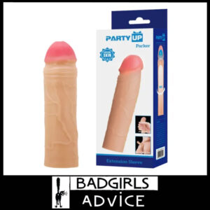 Party Up | Parker 2" Penis Extender Sleeve Stretchy Tpr 13cm x 2.3cm Inner Beige