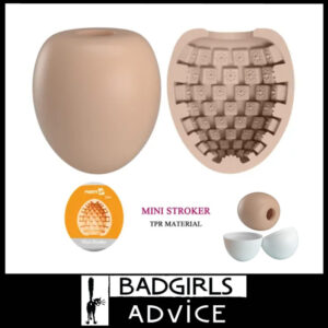 Party Up | Egg Male Masturbator Sam Mini Stroker 5cm x 5.5cm Tpr Sleeve Beige