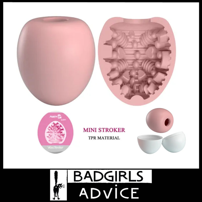 Party Up | Egg Male Masturbator Robin Mini Stroker 5cm x 5.5cm Tpr Sleeve Pink