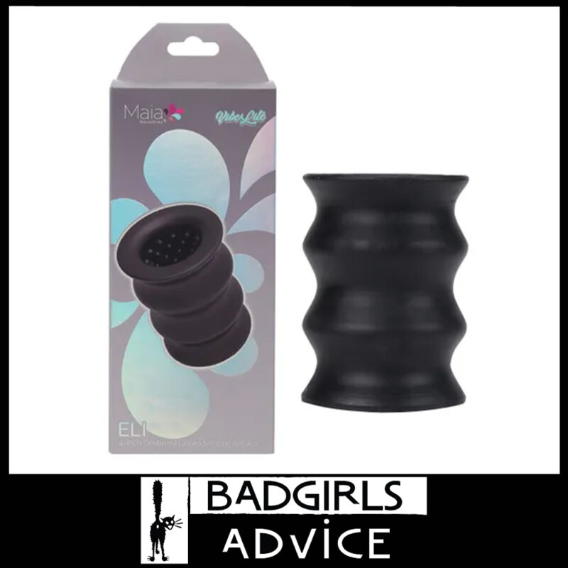 Maia | Black Cock Sex Toy Male Masturbator Eli Tunnel 10cm Travel Mini Toy Liquid Soft Silicone