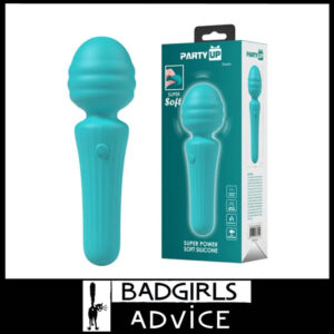 Party Up | Super Squishy Soft Silicone Body Wand Massager 7 Vibrator Duuna 17cm Teal Green