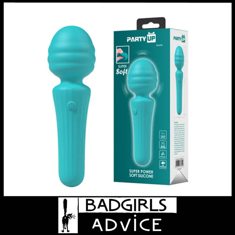 Party Up | Super Squishy Soft Silicone Body Wand Massager 7 Vibrator Duuna 17cm Teal Green