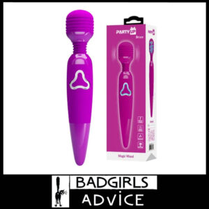 Party Up | Massage Wand Bruce 25cm Cordless 7 Speeds Very Strong Pulsations Purple
