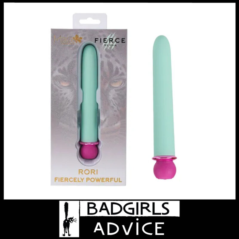Maia | Vibrator Long Hard Bullet Rori 10 Speeds 15.2cm x 2.2cm Intense Feel Waterproof- Teal Green