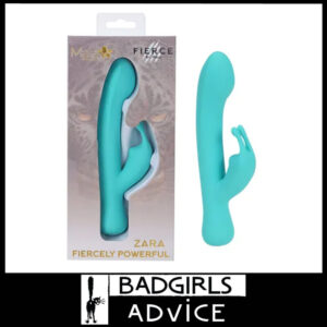 Maia | Zara Fiercely Powerful 2 Motor Vibrator Rabbit Usb 17cm 10 Speeds Waterproof Silicone -Teal Green