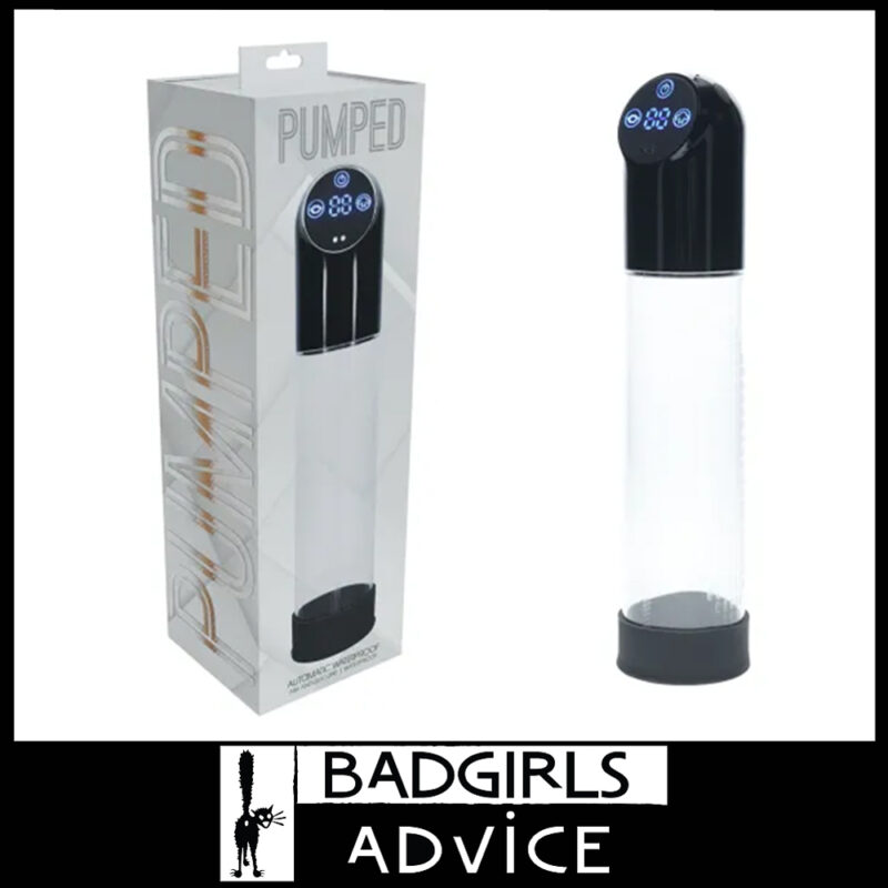 Pumped | Automatic Waterproof Penis Sucking 31.5cm Pump Usb Silicone - Black