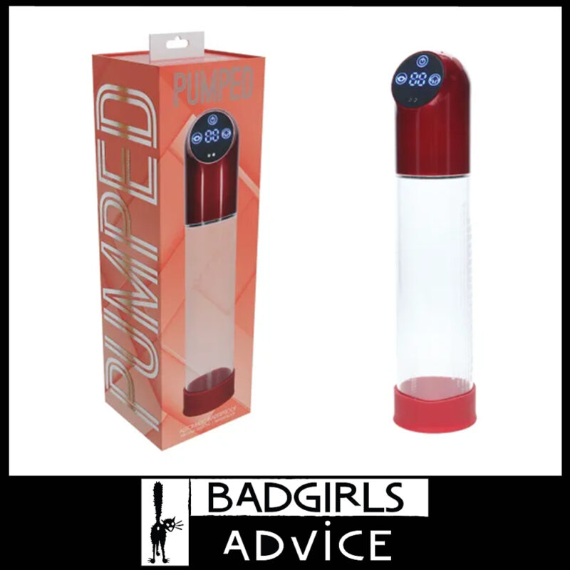 Pumped | Automatic Waterproof Penis Sucking Pump Usb 31.5cm - Metal Red