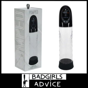 Pumped | Auto Penis Suction Pump Usb CyberPulse 21cm Insert Silicone Sleeve - Black