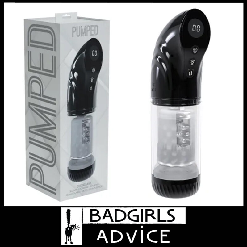 Pumped | Auto Penis Stroker Suction Usb Strokemate 31.5cm 9 Speed 2 Motors Black