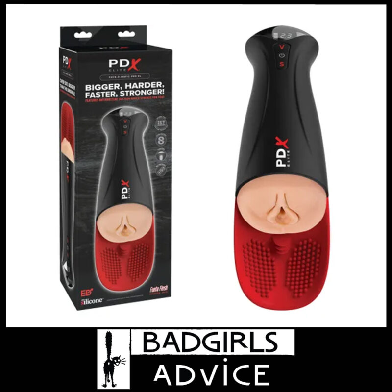 PDX Elite Fap-O-Matic Pro XL Usb Auto Penis 5 Suction 5 Vibration 34.9cm Light