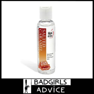 Adam & Eve Salted Caramel Flavoured Water Based Lubricant 118ml Disc lid